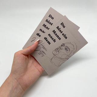 Ich bin ein Mann Postkarte Variante, Mountain Movers christliches Design