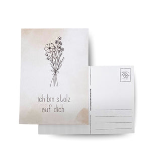 Stolz auf dich Flower Postkarte Variante, Mountain Movers christliches Design