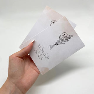 Stolz auf dich Flower Postkarte Variante, Mountain Movers christliches Design