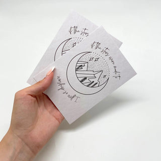 Stars fineline Postkarte Variante, Mountain Movers christliches Design