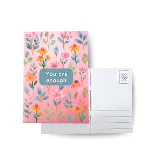 You are enough Flower Postkarte Variante, Mountain Movers christliches Design