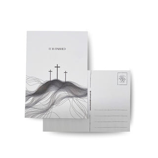 It is FINISHED Postkarte Variante, Mountain Movers christliches Design