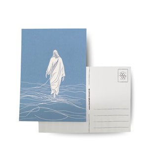 Walk on Water Jesus Postkarte Variante, Mountain Movers christliches Design