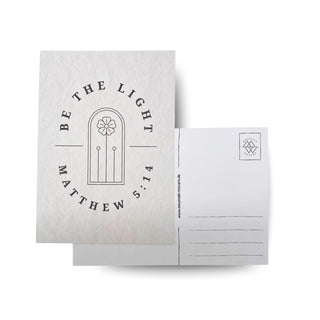 Be the Light Simple Postkarte Variante, Mountain Movers christliches Design