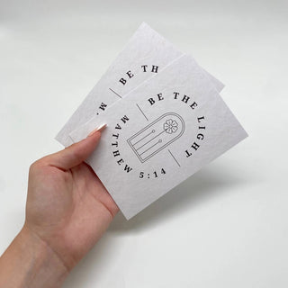 Be the Light Simple Postkarte Variante, Mountain Movers christliches Design