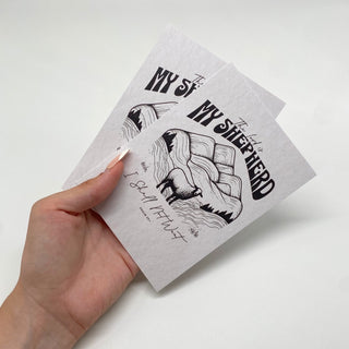 My Shepherd Postkarte Variante, Mountain Movers christliches Design
