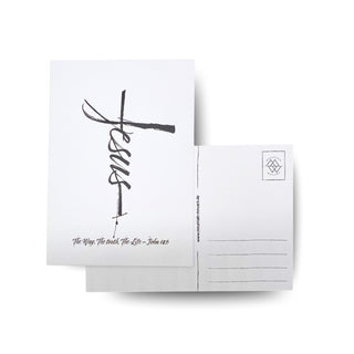 Jesus Cross Postkarte Variante, Mountain Movers christliches Design