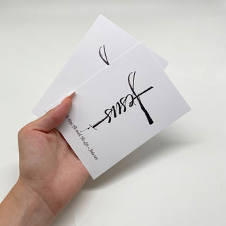 Jesus Cross Postkarte Variante, Mountain Movers christliches Design