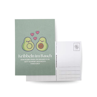 Avocado Postkarte Variante, Mountain Movers christliches Design