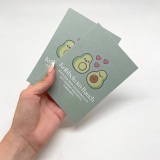Avocado Postkarte Variante, Mountain Movers christliches Design