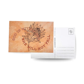 God is within her Flower Postkarte Variante, Mountain Movers christliches Design