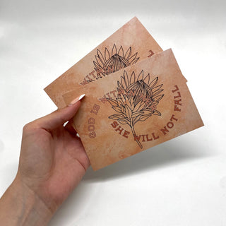 God is within her Flower Postkarte Variante, Mountain Movers christliches Design