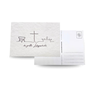 Größte Liebesgeschichte Postkarte Variante, Mountain Movers christliches Design