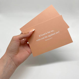 who can be against us Postkarte Variante, Mountain Movers christliches Design