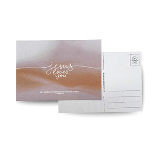 Jesus loves you Postkarte Variante, Mountain Movers christliches Design