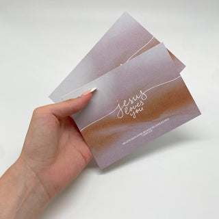 Jesus loves you Postkarte Variante, Mountain Movers christliches Design