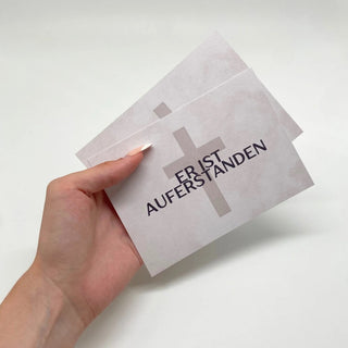 Auferstanden Kreuz Postkarte Variante, Mountain Movers christliches Design