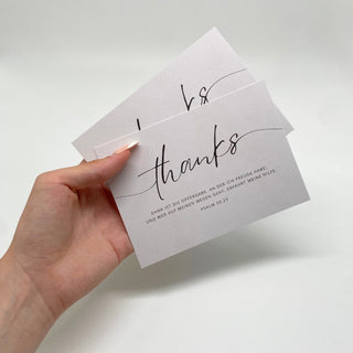 Thanks minimalistic Postkarte Variante, Mountain Movers christliches Design