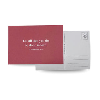 done in love Postkarte Variante, Mountain Movers christliches Design