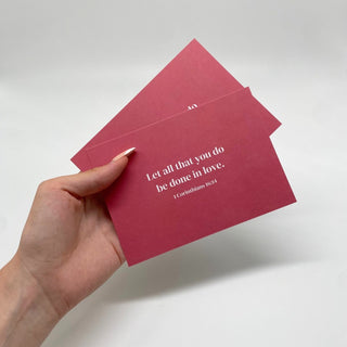 done in love Postkarte Variante, Mountain Movers christliches Design
