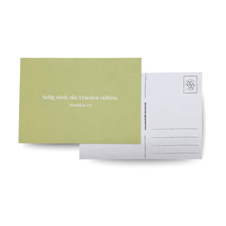 Frieden stiften Postkarte Variante, Mountain Movers christliches Design