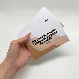 Ich lasse dich nicht fallen Postkarte Variante, Mountain Movers christliches Design
