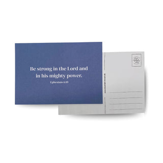 his mighty power Postkarte Variante, Mountain Movers christliches Design