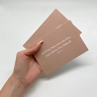 the Son Postkarte Variante, Mountain Movers christliches Design