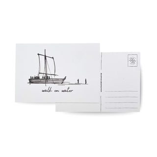 Walk on Water Sketch Postkarte Variante, Mountain Movers christliches Design