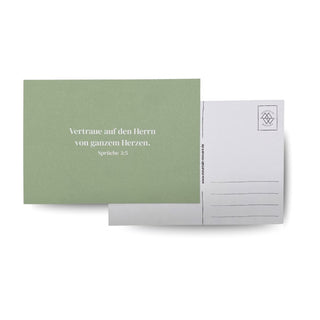 Vertraue auf den Herrn Postkarte Variante, Mountain Movers christliches Design
