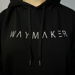 Waymaker Hoodie Detailansicht, Mountain Movers christliche Streetwear