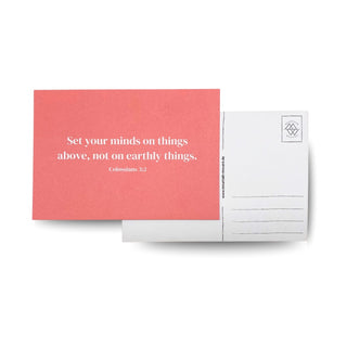 things above Postkarte Variante, Mountain Movers christliches Design