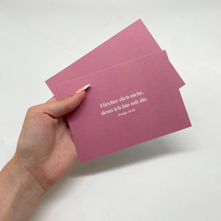Fürchte dich nicht Postkarte Variante, Mountain Movers christliches Design
