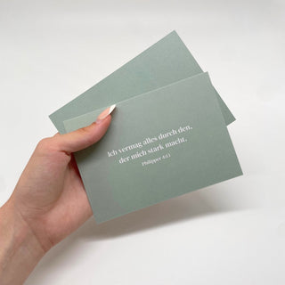 stark macht Postkarte Variante, Mountain Movers christliches Design