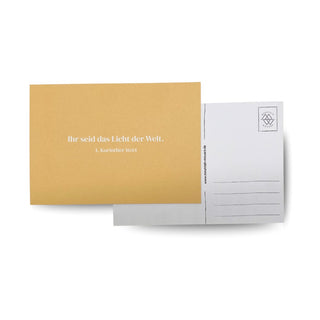 Licht der Welt Postkarte Variante, Mountain Movers christliches Design