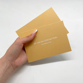 Licht der Welt Postkarte Variante, Mountain Movers christliches Design
