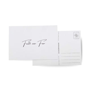 Faith over Fear minimalistik Postkarte Variante, Mountain Movers christliches Design