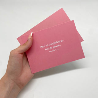 Alles ist möglich Postkarte Variante, Mountain Movers christliches Design