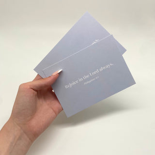 Rejoice in the Lord Postkarte Variante, Mountain Movers christliches Design