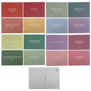 Bibelvers Postkarten Bundle Deutsch Variante, Mountain Movers christliches Design