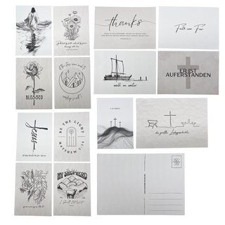 Statement Postkarten Bundle Variante, Mountain Movers christliches Design