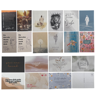 Coloured Postkarten Bundle Variante, Mountain Movers christliches Design