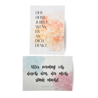 Postkarten Set Deutsch Variante, Mountain Movers christliches Design