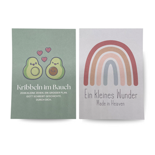 Postkarten Set Birth Variante, Mountain Movers christliches Design