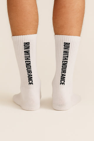 Run with Endurance Socken Variante, Mountain Movers christliches Design