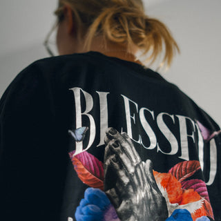 Blessed Streetwear Oversized Shirt BackPrint Variante, Mountain Movers christliches Design