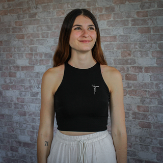Jesus Cross Crop Top Variante, Mountain Movers christliches Design
