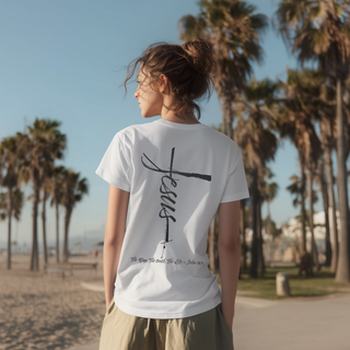 Jesus Cross Shirt BackPrint Variante, Mountain Movers christliches Design