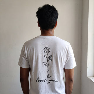 Jesus loves you Rose Shirt Backprint