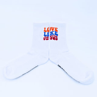 Love like Jesus Socken, Detailansicht